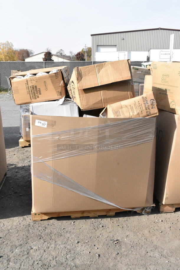 16 BRAND NEW Boxes Including Dart 50HT1 5" x 5" x 3" White Foam Hinged Lid Container - 500/Case, Choice Heavy Weight Cutlery Sets. 16 Times Your Bid!  - Image 1 of 4