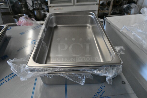 11 BRAND NEW SCRATCH AND DENT! Stainless Steel Drop In Bins Including 2 4070249 Choice 1/2 Size 4" Deep Anti-Jam Stainless Steel Steam Table / Hotel Pan - 24 Gauge, 3 4070122 Choice 2/3 Size 2 1/2" Deep Anti-Jam Stainless Steel Steam Table / Hotel Pan - 24 Gauge, 3 4070142 Choice 2/3 Size 4" Deep Anti-Jam Stainless Steel Steam Table / Hotel Pan - 24 Gauge, 4 4070049 Choice Full Size 4" Deep 24 Gauge Anti-Jam Stainless Steel Steam Table / Hotel Pan. 11 Times Your Bid!  - Image 10 of 12