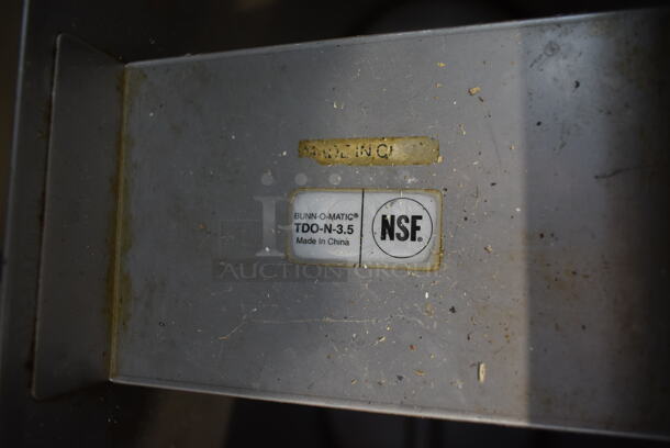 2 Bunn TDO-N-3.5 Stainless Steel Commercial Beverage Holder Dispensers. 2 Times Your Bid! - Image 5 of 7