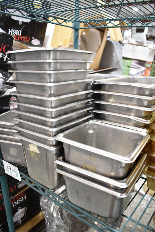 50 Various Drop In Bins; Stainless STeel and Poly. Includes 1/3 Size, 1/4 Size and 1/9 Size. 50 Times Your Bid! - Image 6 of 8