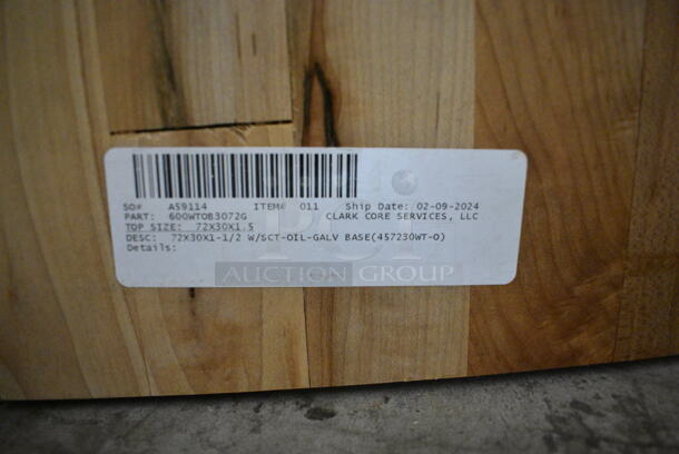 BRAND NEW SCRATCH AND DENT! Regency 600WTOB3072G Wood Top Work Table. Just the Tabletop.  - Image 3 of 3