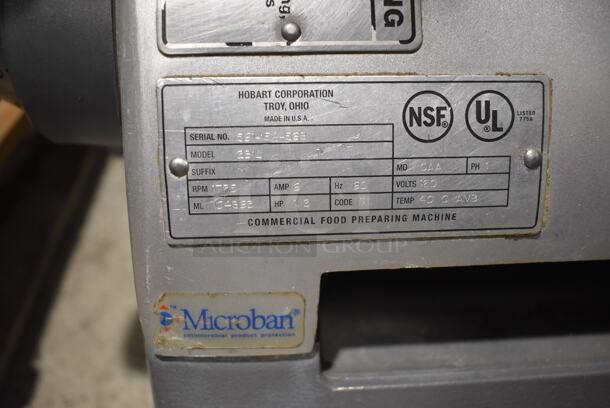 Hobart 2912 Stainless Steel Commercial Countertop Automatic Meat Slicer. For Parts. 115 Volts, 1 Phase. 23x29x30. Cannot Test Due To Cut Power Cord - Image 4 of 5