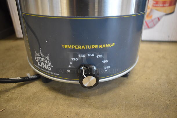 LIKE NEW! Carnival King 382RWS35 Stainless Steel Commercial Countertop 3.5 Qt. Warmer with Pump. Used a Few Times at Trade Show as a Demonstration. 120 Volts, 1 Phase. 8x15x17. Tested and Working! - Image 3 of 7