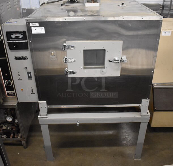 National Metal Commercial Floor Style Rotating Oven on Metal Legs. 51x45x66