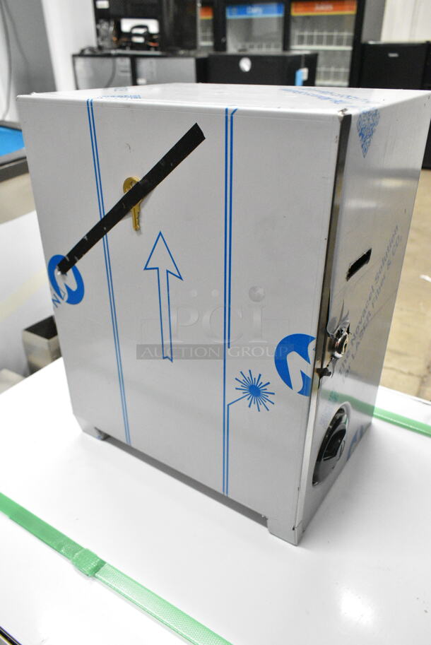 BRAND NEW SCRATCH AND DENT! Bobrick Stainless Steel Roll Paper Towel Dispenser. - Image 1 of 8