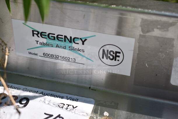 BRAND NEW SCRATCH AND DENT! Regency 600B31014213 Stainless Steel 3 Bowl Underbar Sink with Two Drainboards. Bays 10x14x9.5. Drain Boards 11x15 - Image 7 of 7