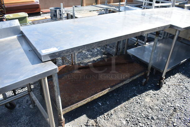 Stainless Steel Table w/ Metal Under Shelf on Commercial Casters. 60x30x36