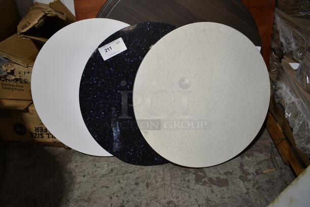 3 BRAND NEW SCRATCH AND DENT! Various Round Tabletops. 3 Times Your Bid! - Image 1 of 8