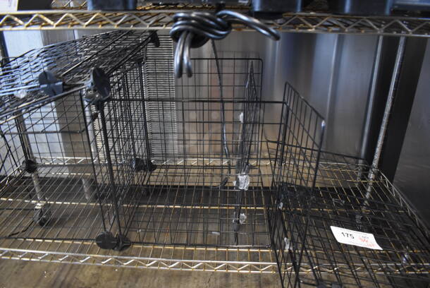 ALL ONE MONEY! Lot of Black Metal Wire Racks. Includes 14.5x14.5x14.5 - Image 3 of 4