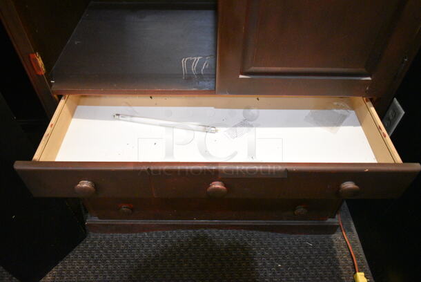 Wooden Cabinet w/ Drawers. Missing Door. (check in)  - Image 3 of 5