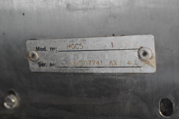 Hobart HGC5 Stainless Steel Commercial Propane Gas Powered Full Size Convection Oven w/ View Through Doors, Metal Oven Racks and Thermostatic Controls on Metal Legs.  - Image 6 of 6