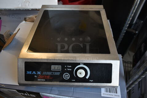 2012 Spring SM-261C Stainless Steel Commercial Countertop Electric Powered Single Burner Induction Range. 208-240 Volts, 1 Phase. 