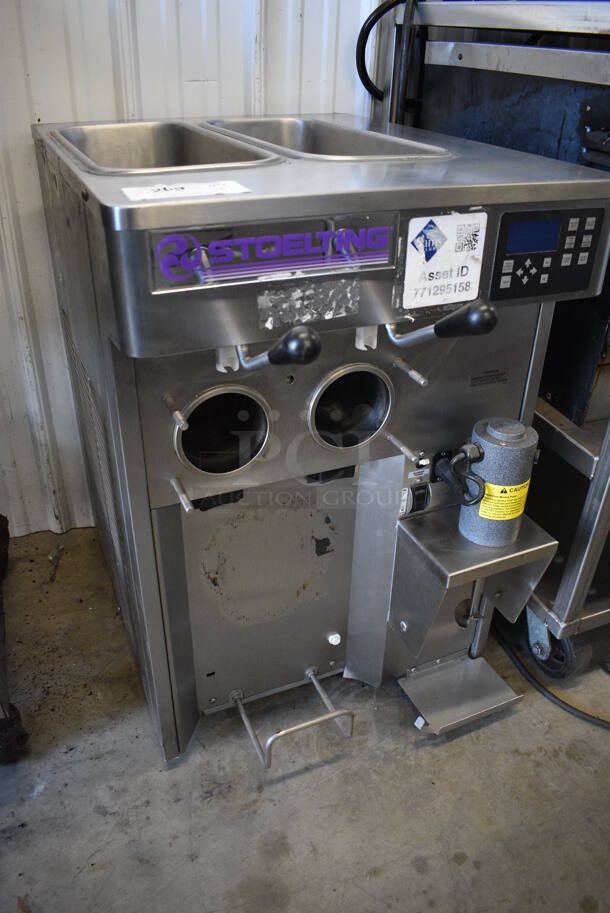 2014 Stoelting Model SF121-38I2 Stainless Steel Commercial Countertop Air Cooled 2 Flavor w/ Twist Soft Serve Ice Cream Machine. 208-240 Volts, 1 Phase. 22x33.5x32.5 - Image 3 of 7