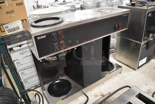 Bunn VPS Stainless Steel Commercial Countertop 3 Burner Coffee Machine w/ Poly Brew Basket. 120 Volts, 1 Phase. 23x9x19 - Image 3 of 5