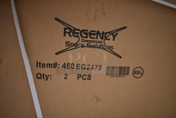 2 BRAND NEW SCRATCH AND DENT! Regency 460EG2472 24" x 72" NSF Green Epoxy Wire Shelf - Image 3 of 4
