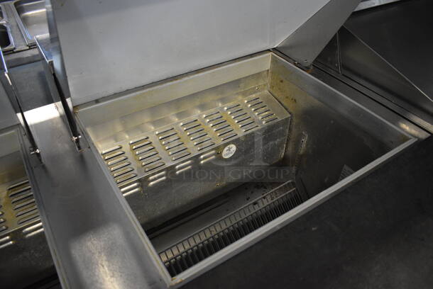 Continental Model SW60-24M Stainless Steel Commercial Sandwich Salad Prep Table Bain Marie Mega Top Bain Marie w/ 2 Over Shelves on Commercial Casters. 115 Volts, 1 Phase. 60x36x72. Tested and Working! - Image 5 of 10