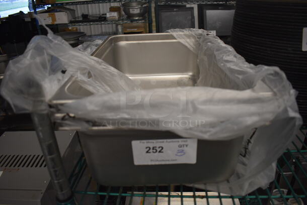 3 BRAND NEW! Stainless Steel Full Size Drop In Bins. 1/1x6. 3 Times Your Bid!