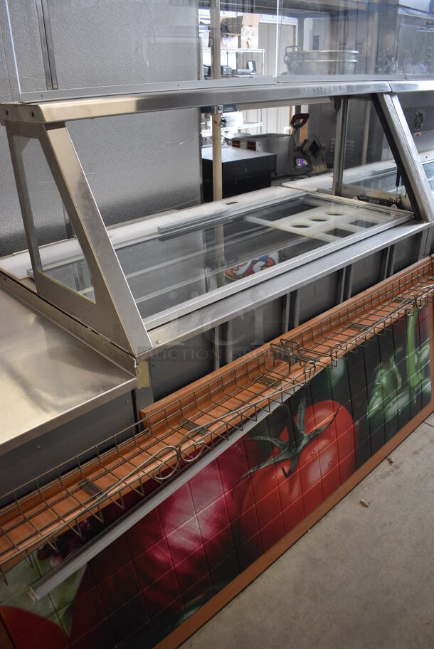 Duke Stainless Steel Commercial Subway Sandwich Make Line Prep Line w/ Front Panels, Lowering Sneeze Guard and In Counter Cup Dispensers. 206x34.5x78 - Image 4 of 10