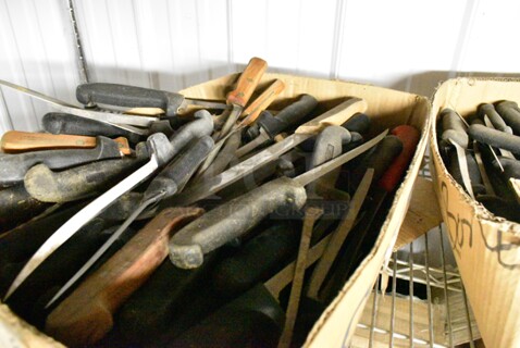 100 SHARPENED Stainless Steel Knives Including Fillet Knives. 100 Times Your Bid! 