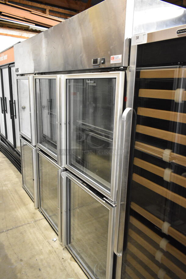 Endura MNR806SSG/0 Stainless Steel Commercial 6 Half Size Door Reach In Cooler Merchandiser w/ Poly Coated Racks and Commercial Casters. 115 Volts, 1 Phase. Tested and Working! - Image 2 of 11