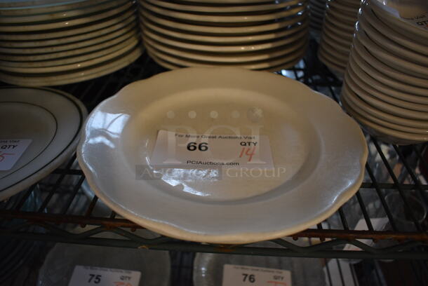 14 White Ceramic Plates. 9.5x9.5x1. 14 Times Your Bid! - Image 2 of 3