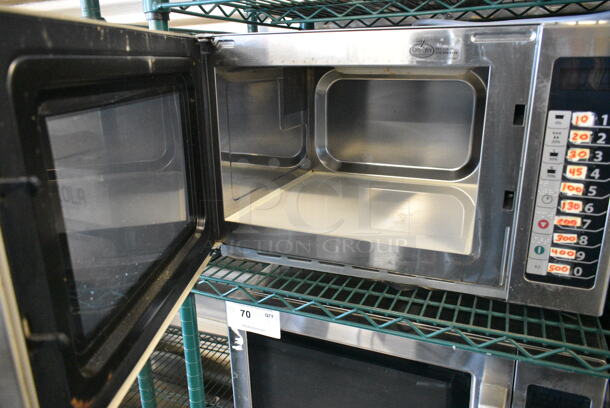 2020 Amana RCS10TS Stainless Steel Commercial Countertop Microwave Oven. 120 Volts, 1 Phase.  - Image 2 of 5