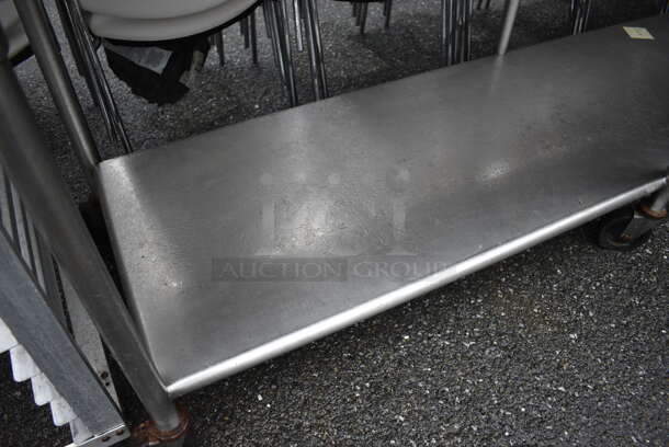 Stainless Steel Table w/ Stainless Steel Under Shelf on Commercial Casters. 96x30x35.5 - Image 3 of 6
