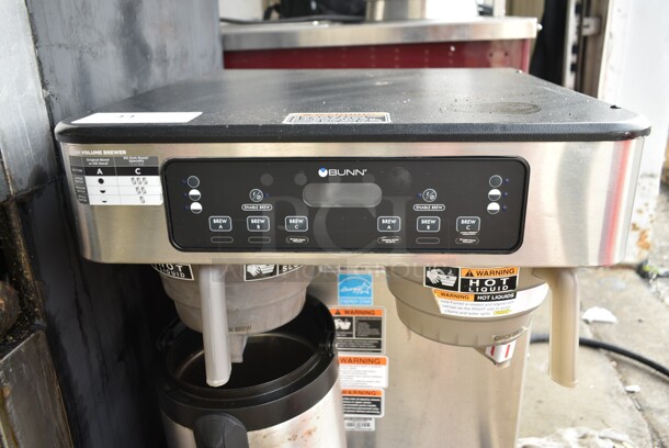 2020 Bunn ICB TWIN SH ENERGY STAR Stainless Steel Commercial Countertop Double Coffee Machine w/ Hot Water Dispenser, 2 Poly Brew Baskets and 1 Satellite Server. 120/208 Volts, 1 Phase. - Image 3 of 11