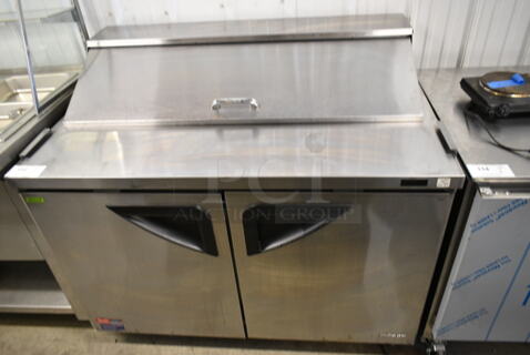 Turbo Air TST-48SD-N Stainless Steel Commercial Sandwich Salad Prep Table Bain Marie Mega Top on Commercial Casters. 115 Volts, 1 Phase. Tested and Working!