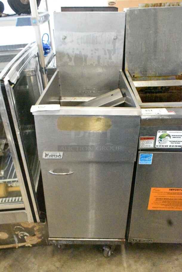 2016 Pitco Frialator 40D Stainless Steel Commercial Floor Style Propane Gas Powered Deep Fat Fryer on Commercial Casters. 115,000 BTU.  - Image 1 of 6