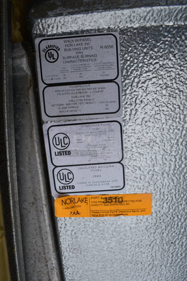 Norlake 6'X6'X6.5' SELF CONTAINED Walk In Cooler Box w/ Stainless Steel Door, Floor, Norlake CPB075DC-A Condenser and Copeland Compressor. 208-230 Volts, 1 Phase. - Image 8 of 9