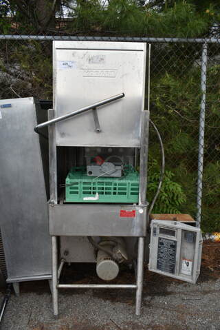Hobart Stainless Steel Commercial Corner Pass Through Dishwasher. 