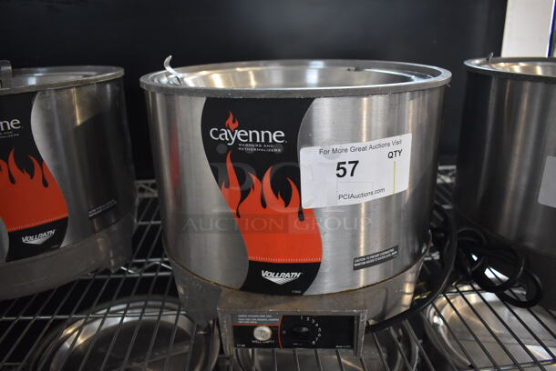 Vollrath Cayenne HS-11 Stainless Steel Commercial Countertop Soup Kettle Food Warmer w/ Lid. Does Not Have Drop In. 120 Volts, 1 Phase. Tested and Working!