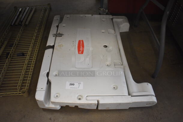 Rubbermaid Tan Poly Wall Mount Diaper Changing Station. 36x4x28 - Image 1 of 3