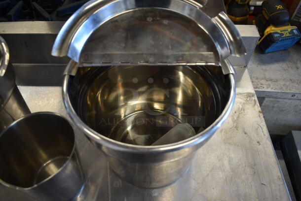 ALL ONE MONEY! Lot of 3 Stainless Steel Bins and 2 Lids.  - Image 3 of 4