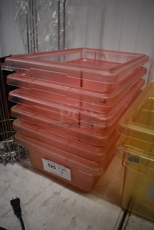 ALL ONE MONEY! Lot of 6 Pink Poly Bins! 12x18x6 - Image 3 of 3