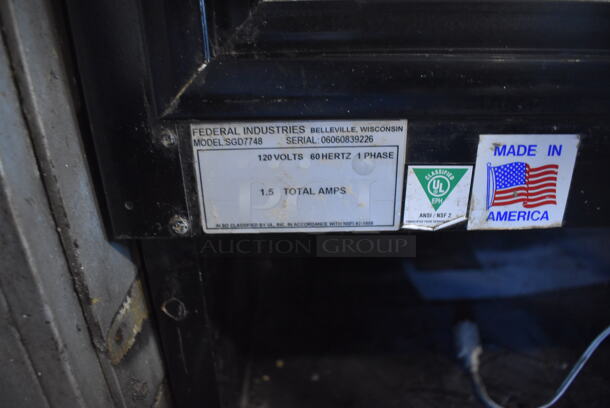 Federal SGD7748 Metal Commercial Floor Style Dry Display Case Merchandiser. 120 Volts, 1 Phase. 77x34x49 - Image 6 of 8