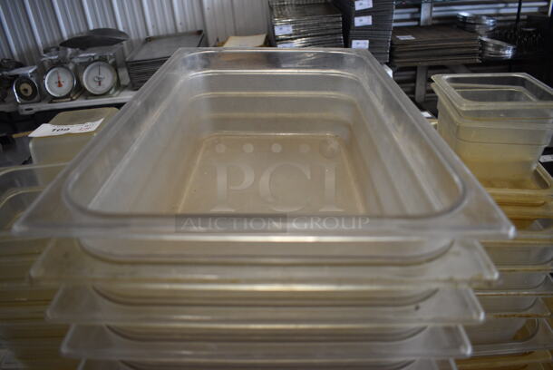 ALL ONE MONEY! Lot of 13 Clear Poly Full Size Drop In Bins! 1/1x6 - Image 3 of 3