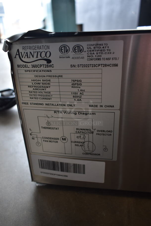 BRAND NEW SCRATCH AND DENT! Avantco 360CPT28HC Stainless Steel 28" Countertop Refrigerated Prep Rail. 115 Volts, 1 Phase. Tested and Working! - Image 7 of 7