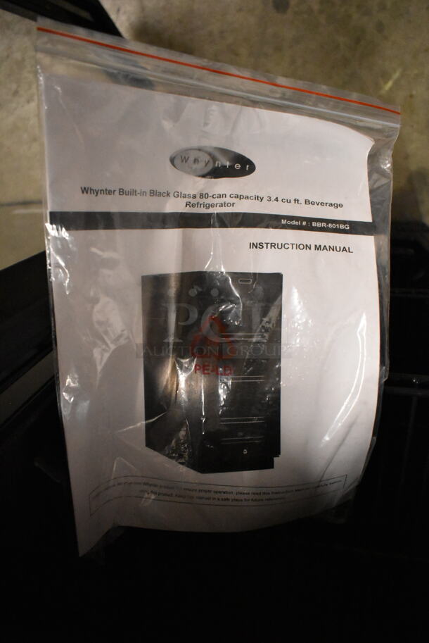 BRAND NEW SCRATCH AND DENT! Whynter BBR-801BG Metal 80 Can Built In Black Glass Beverage Cooler Merchandiser. 115 Volts, 1 Phase. Tested and Working!
 - Image 5 of 6