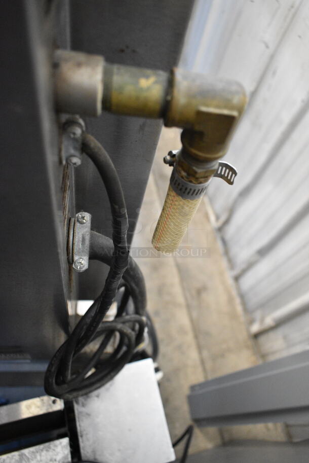 Baxter Stainless Steel Commercial Electric Powered Mini Rotating Rack Oven w/ Lower Double Pan Rack on Commercial Casters. 240 Volts, 3 Phase.  - Image 6 of 7