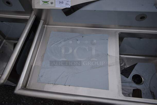 BRAND NEW SCRATCH AND DENT! Regency 600S1181824 LFT Stainless Steel Commercial Single Bay Sink w/ Left Side Drain Board. No Legs Bay 18x18. Drain Board 22x20 - Image 3 of 6