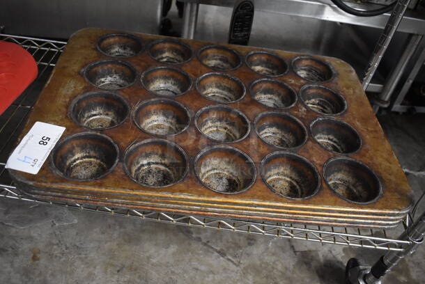 4 Metal 20 Cup Muffin Baking Pans. 26x18x2. 4 Times Your Bid!