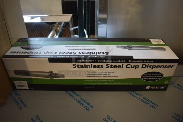 6 BRAND NEW IN BOX! San Jamar Stainless Steel Cup Dispensers. 6 Times Your Bid!