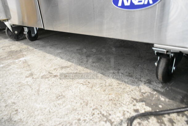 2024 Migali MGF8413GR Stainless Steel Commercial 2 Door Work Top Freezer on Commercial Casters. 115 Volts, 1 Phase. Tested and Working! - Image 4 of 5