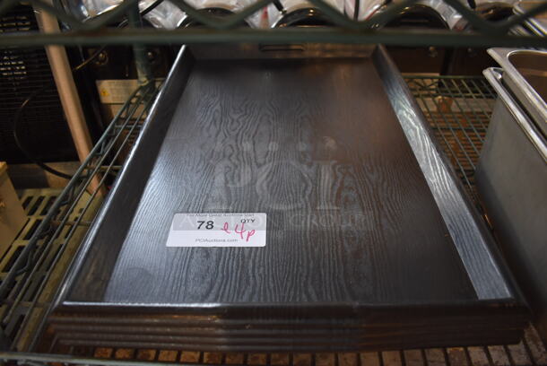 ALL ONE MONEY! Lot of 4 Poly Wood Pattern Trays. 16x26x1.5 - Image 1 of 3