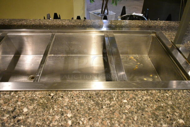 Buffet Station w/ 2 Inserts, 2 Soup Food Warmer Inserts and 2 Sneeze Guards. BUYER MUST REMOVE: Bring Tools and Manpower Needed To Remove This Item. This Unit Was In Working Condition When the Restaurant Closed. (main dining room) - Image 6 of 10