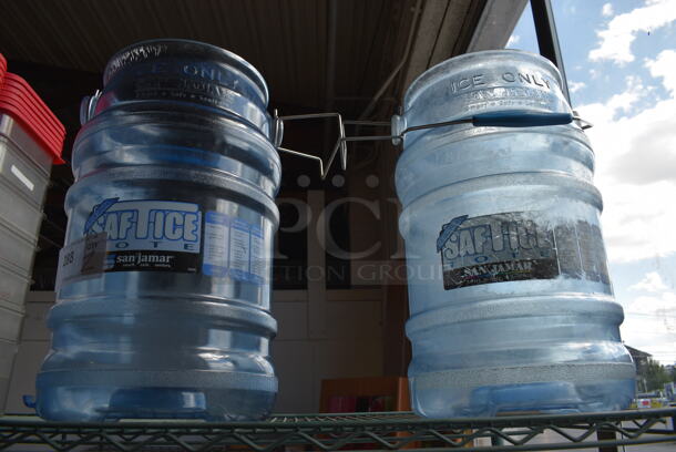 2 San Jamar Saf-T-Ice Blue Poly Ice Buckets. 10x10x17. 2 Times Your Bid!