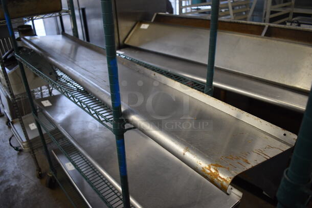 Stainless Steel Shelf w/ Wall Mount Brackets. 72x12x8