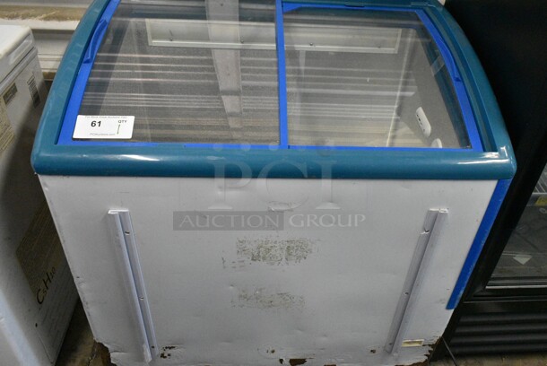 XS-208 Metal Commercial Freezer Merchandiser on Commercial Casters. 115 Volts, 1 Phase. Tested and Working! - Image 1 of 6